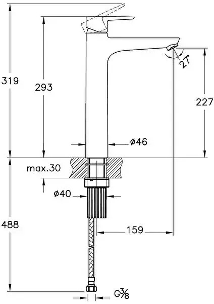 Flow Soft Çanak Lavabo Bataryası Krom A43010