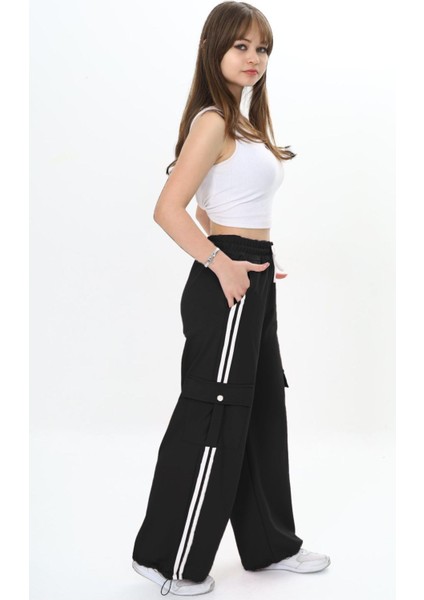 Çocuk Kargo Cepli %100 Pamuk Eşofman Altı – Ayarlanabilir Beliyle Rahat TASARIM-EŞA-001