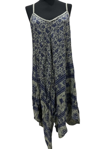 Italyan Viskon Ip Askılı Elbise