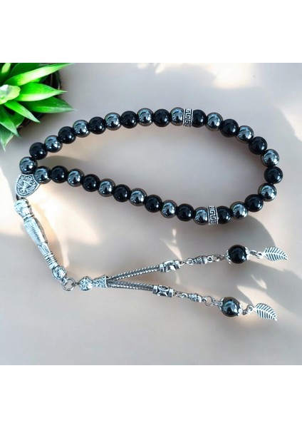 Hematit Taşı Oniks Doğal Taş Bileklik - Doğal Taş Tesbih - Doğal Taş Anahtarlık - 3 Adet Doğal Taş indirimleri