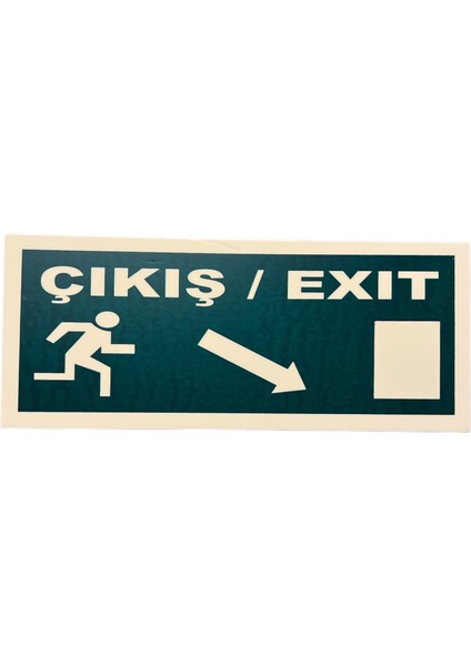 Fotolümen Fosforlu Çıkış/exit Sağ Yön Levhası Bant Hediyeli