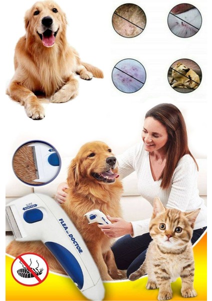 Kedi ve Köpekler Için Pilli Pire Tarağı Kedi ve Köpeğinizin Pirelerinden Kurtulmak Artık Çok Kolay