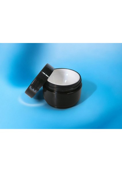 Demethome 1 Adet 10 ml Beyaz-Siyah Mini Boş Pomat-Krem-Kozmetik Kutusu 10 cc Plastik Krem Kavanozu
