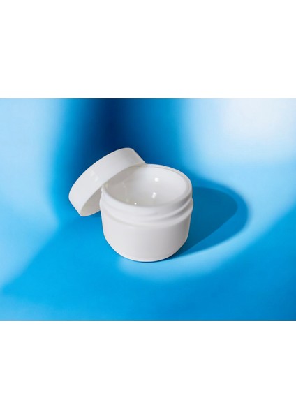 Demethome 1 Adet 10 ml Beyaz-Siyah Mini Boş Pomat-Krem-Kozmetik Kutusu 10 cc Plastik Krem Kavanozu