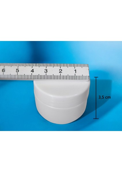 Demethome 1 Adet 10 ml Beyaz-Siyah Mini Boş Pomat-Krem-Kozmetik Kutusu 10 cc Plastik Krem Kavanozu