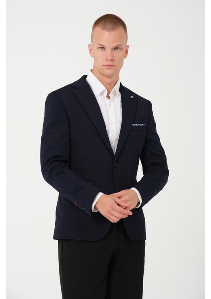 Erkek Slim Fit Blazer Ceket Lacivert fırsatları