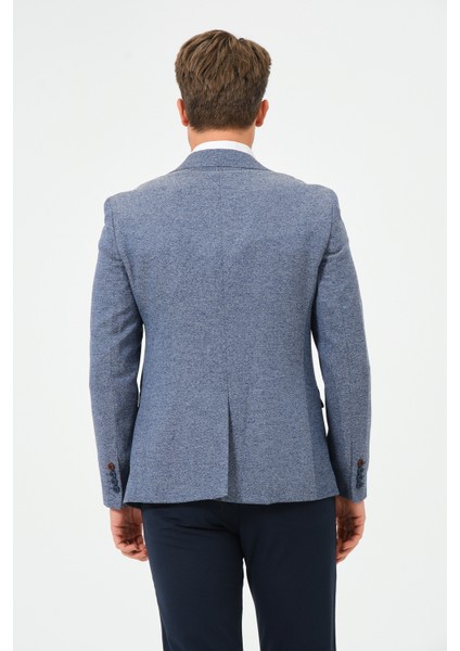 Erkek Slim Fit Blazer Ceket Mavi indirimleri