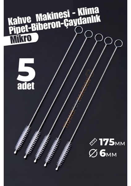 Mikro Fırça Klima Biberon Pipet Fırçası 5 Adet 721514 modelleri