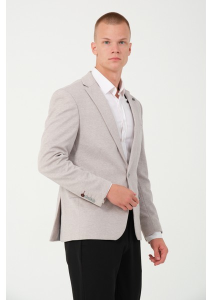Erkek Slim Fit Blazer Ceket Krem modelleri