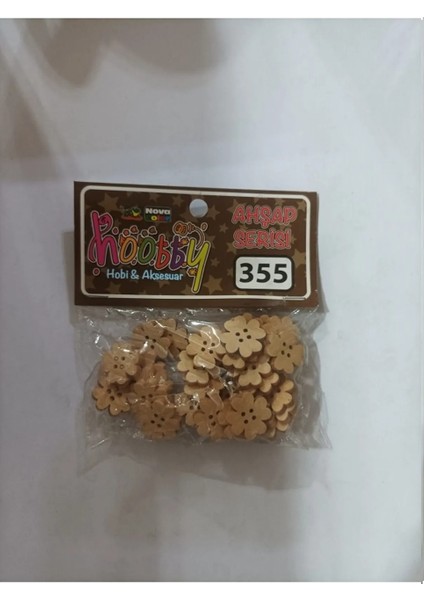 Ahşap Desenli Düğme NC-355 (1 Paket)