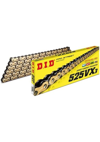 Dıd Gold Zincir 525-120L Vx3 X-Rıng 2017-2024 Suzuki Gsx-R 1000