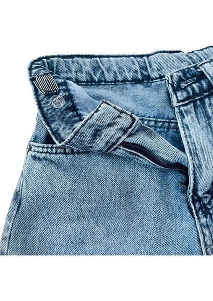 Kız Çocuk Pamuk Baggy Fit Geniş Paça Kot PANTOLON-PNT-0046 fırsatları