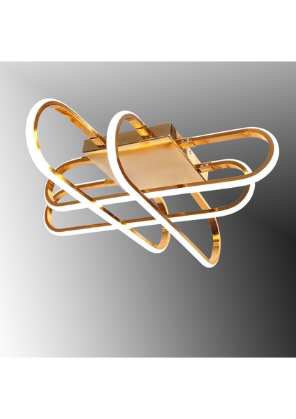 TT338-SR Tt Aydınlatma Kasef Model Sarı Kaplama LED Avize