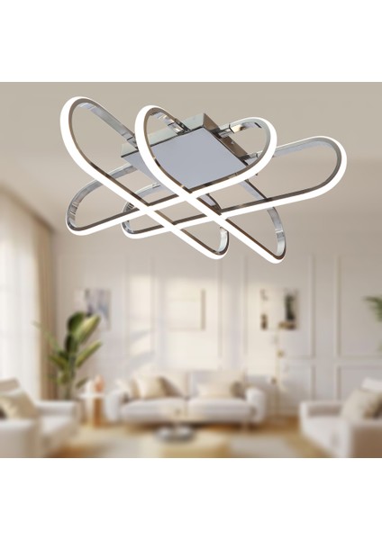 TT338-KR Tt Aydınlatma Kasef Model Krom Kaplama LED Avize fiyatları