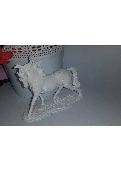 Beyaz At Heykeli Biblo 9.5x7 cm Özel Tasarım modelleri