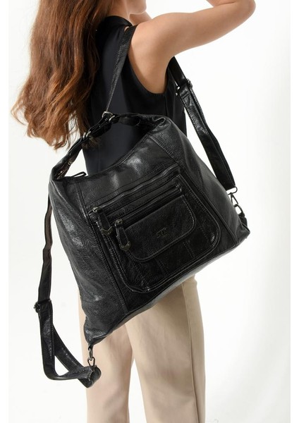 Vegan Deri Kadın Omuz Çantası Sırt Çantası Fonksiyonel Kullanım 30 cm Genişlik 25 cm Yükseklik fırsatları