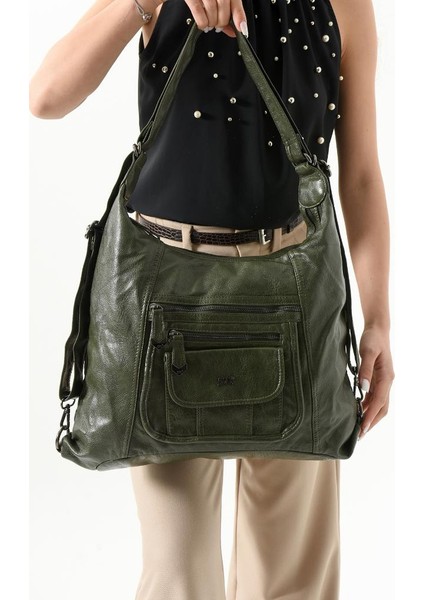 Vegan Deri Kadın Omuz Çantası Sırt Çantası Fonksiyonel Kullanım 30 cm Genişlik 25 cm Yükseklik modelleri