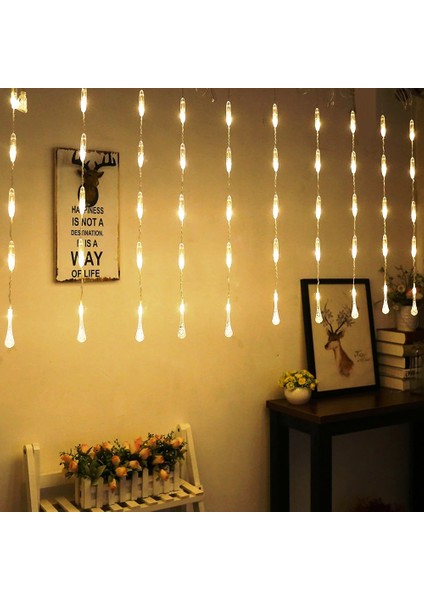 Vitrin Mekan Süsleme Işığı Gün Işığı Su Damlası Salkım LED Işık Gün Işığı LED Işık 3 Metre 1.20 cm