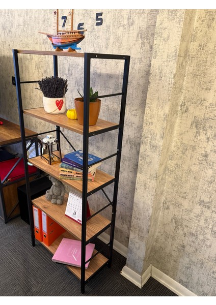Metal Kitaplık 5 Raflı Statik Boyalı Ev Ofis Rafı Dosya Kitaplık Rafı fırsatları