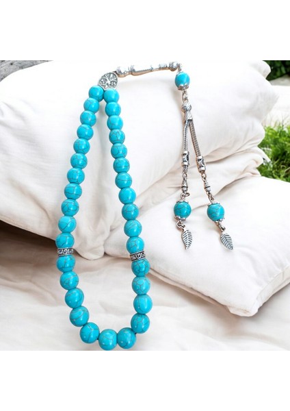 Firuze Taşı Tesbih Turkuaz Taşı Tesbih 33'lük Tesbih Doğal Taş Tesbih Sertifikalı Özel Mdf Kutulu modelleri