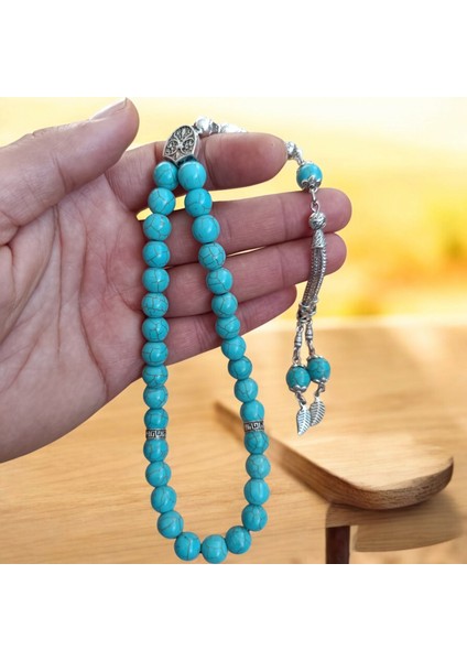 Firuze Taşı Tesbih Turkuaz Taşı Tesbih 33'lük Tesbih Doğal Taş Tesbih Sertifikalı Özel Mdf Kutulu indirimleri