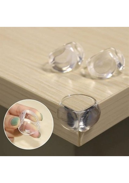 Bebek Çocuk Yumuşak ve Esnek Dairesel Şeffaf Yapışkanlı Güvenlik Köşe Koruyucu (8 Adet) modelleri
