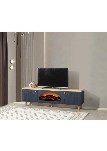 Bohem Bluetooth'lu Şömineli Tv Ünitesi