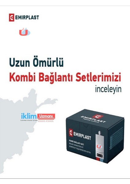 Kombi Alt Bağlantı Montaj Seti Düz 8`li Paket modelleri