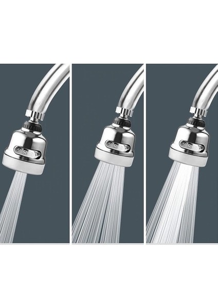 360 Derece Dönebilen - 3 Fonksiyonlu - Filtreli Oynar Krom Musluk Başlığı modelleri