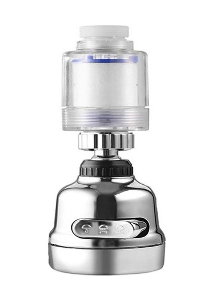 360 Derece Dönebilen - 3 Fonksiyonlu - Filtreli Oynar Krom Musluk Başlığı fırsatları