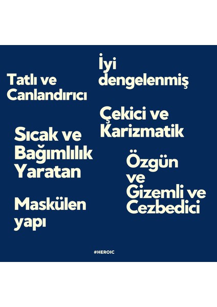 Heroic - Vanilyalı Tatlı Odunsu Kokulu 50 ml Edp Kalıcı Erkek Parfüm modelleri