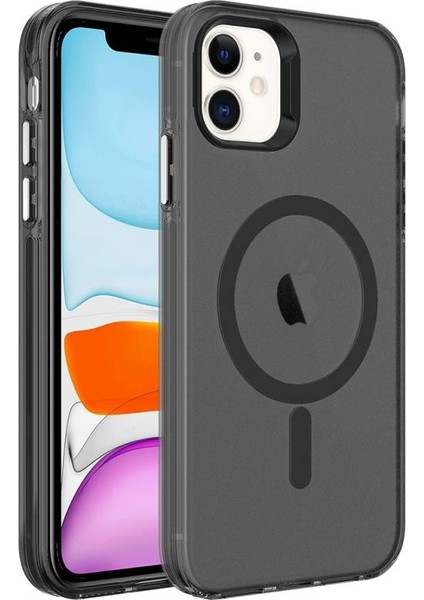 Apple iPhone 11 Kılıf Iceflex Premium Magsafeli Transparan Sert Silikon Kapak