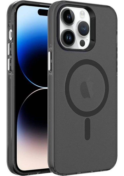 Apple iPhone 14 Pro Kılıf Şeffaf Magsafeli ve Mat Buz Tasarımlı Ice Armor Sert Silikon Kapak