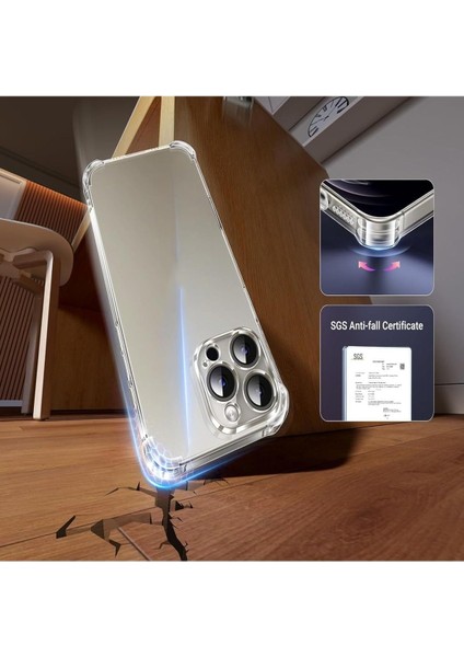 Apple iPhone 16 Pro Kılıf Köşe Korumalı Kılıf Şeffaf Köşeli Kılıf Slikon - Şeffaf indirimleri