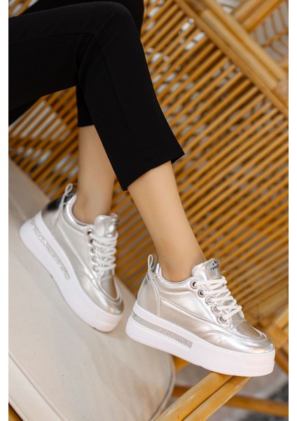 Granes Kadın Gümüş Cilt Gizli Topuk Sneaker fiyatları