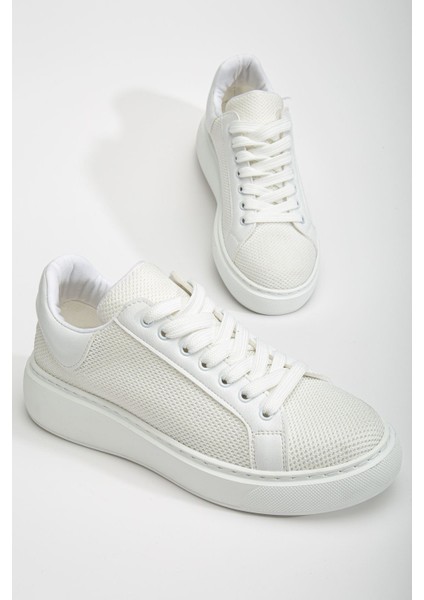 Jose Kadın Beyaz Triko Spor Ayakkabı modelleri