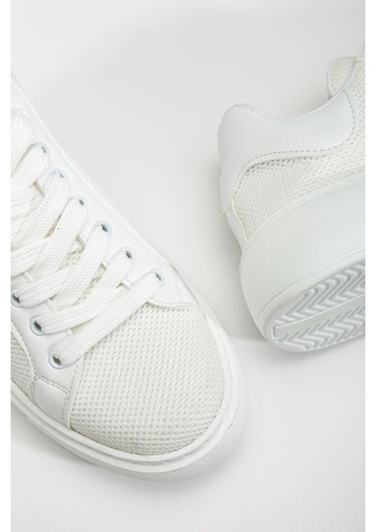 Jose Kadın Beyaz Triko Spor Ayakkabı fırsatları