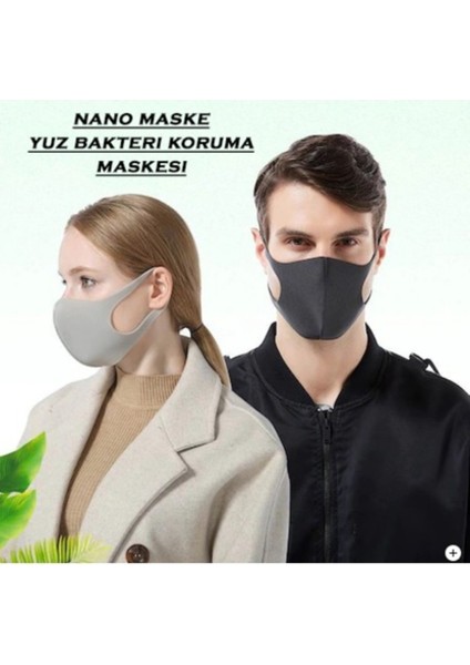 Filtre Nano Teknoloji Siyah Kalın Kumaş Yıkanabilir Yüz Maskesi fiyatları