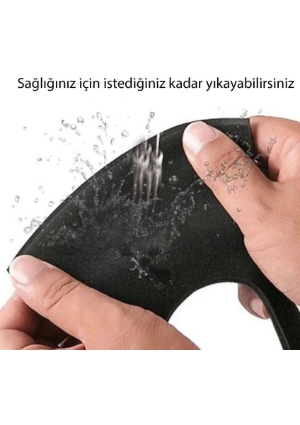 Filtre Nano Teknoloji Siyah Kalın Kumaş Yıkanabilir Yüz Maskesi indirimleri