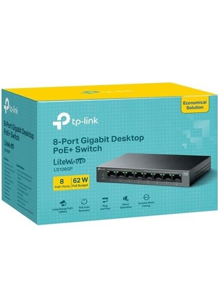Tp-Lınk 8port LS108GP Gigabit Yönetilemez Switch