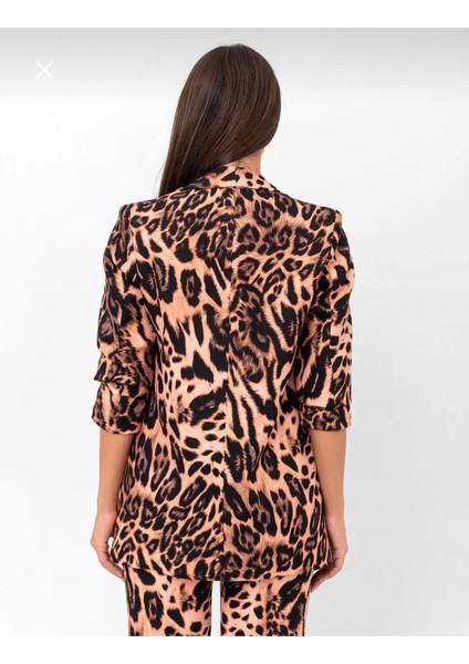 Leopar Desenli Blazer Ceket fırsatları