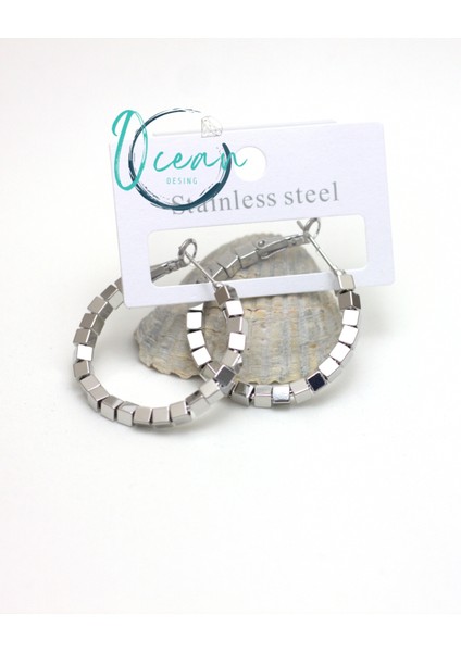 Çelik Gümüş Renk Halka Küpe fiyatları