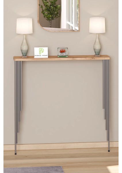 Dresuar Petek Üstü Raf Oval Kenar Atlantik Çam Gümüş Ayak 100*18CM (90CM Altı Petekler Için Geçerlidir)