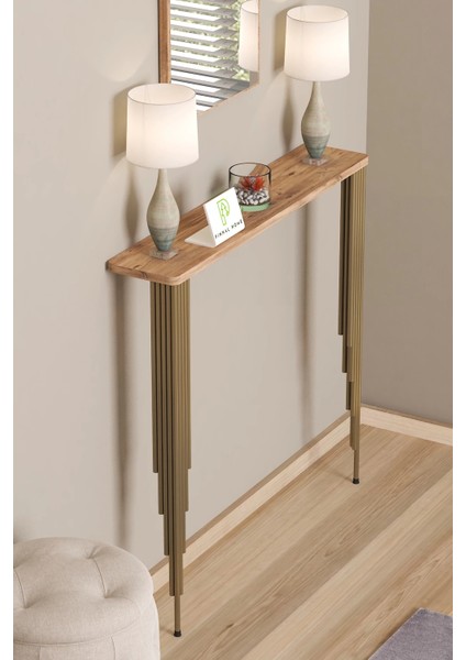 Dresuar Petek Üstü Raf Oval Kenar Atlantik Çam Gold Ayak 120*18CM (110CM Altı Petekler Için Geçerlidir) fırsatları