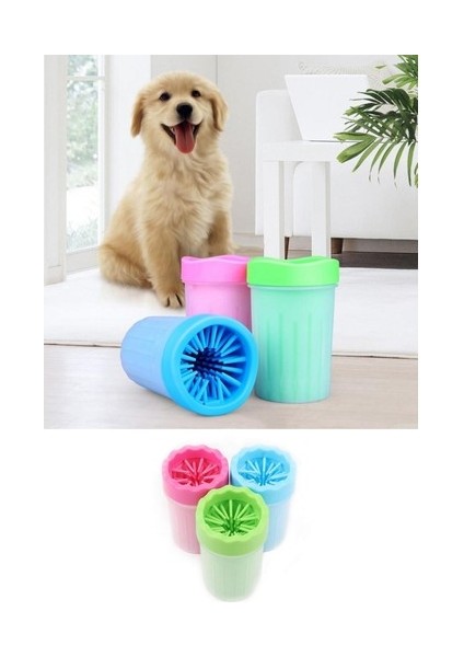 Pati Ayak Yıkama Kovası Silikon Jel Fırçalı Kedi Köpek (Küçük) fiyatları