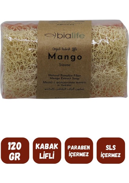 Kabak Lifli Mango Özlü Doğal Sabun 120 gr fiyatları