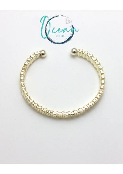 Çelik Gold Renk Dorika Model Kadın Bileklik