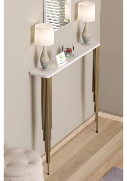 Dresuar Petek Üstü Raf Oval Kenar Beyaz Gold Ayak 60*18cm (50cm Altı Petekler İçin Geçerlidir) modelleri