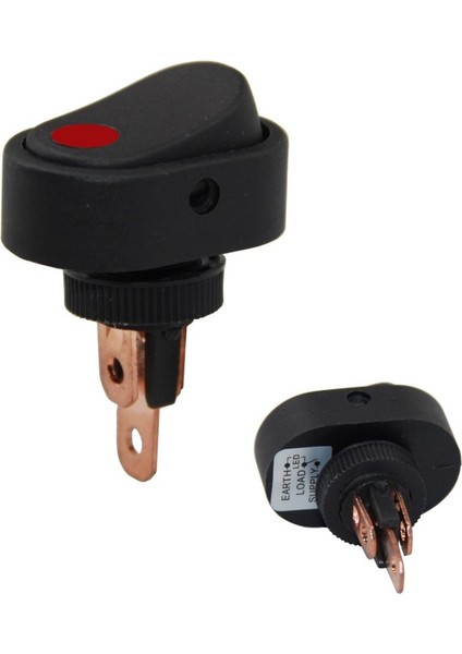 12 Volt Dc 20 Amper On-Off Işıklı Anahtar ASW-20D-2 (IC-132A-2) (4987)