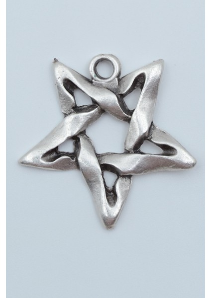Pentagram Kolye Ucu - Antik Gümüş Kaplama - Kod:139